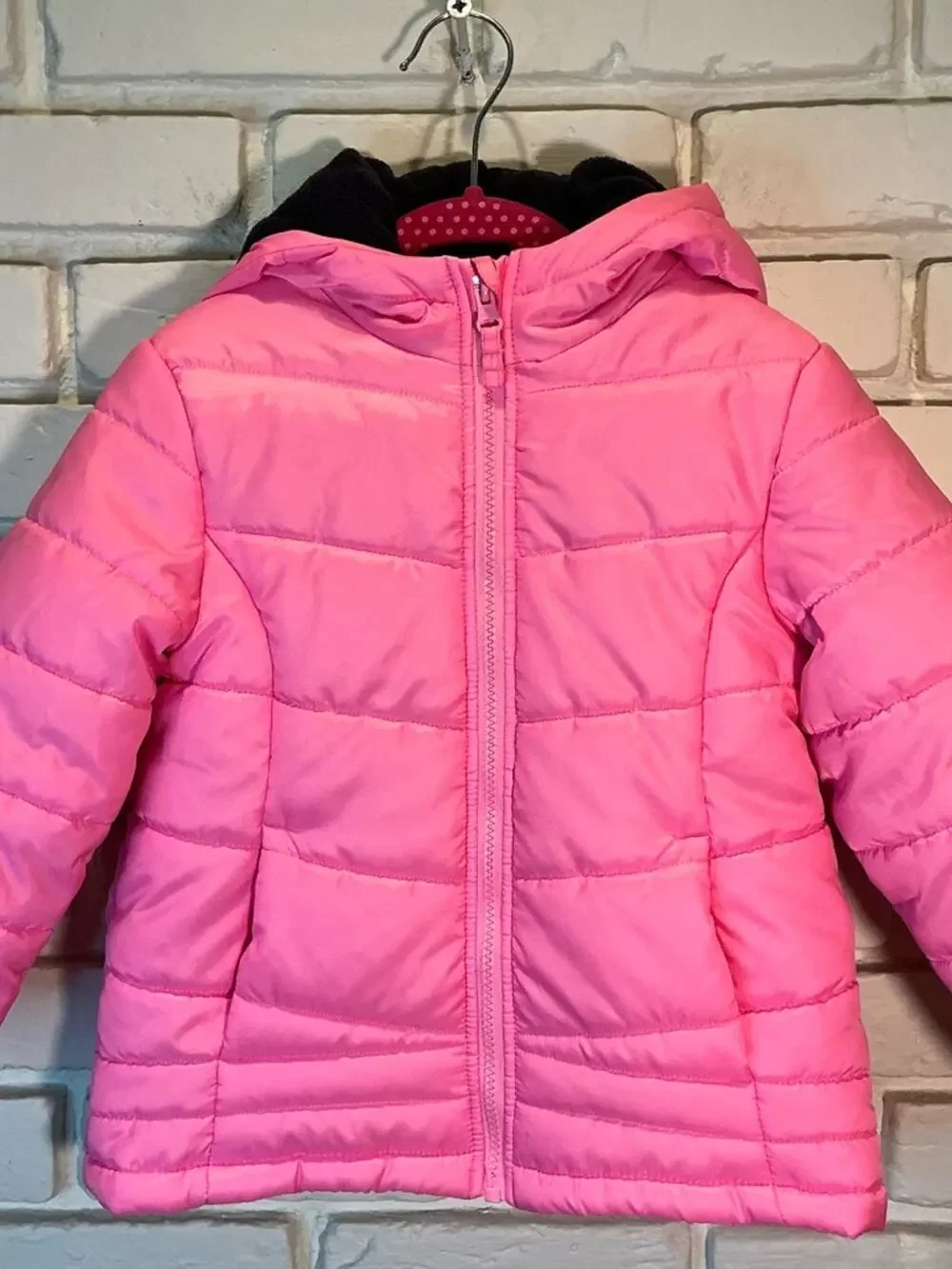 OshKosh quilted puffer jacket w/hood pink size 5